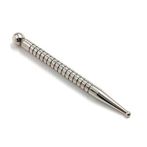 Professional Acupuncture Precision <b>Pen</b> Stainless Steel <b>Silver</b> Textured Grip for Pressure Point Therapy - Product Image 3
