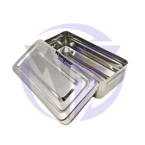 Caja de Acero Inoxidable para Instrumentos Quirúrgicos y Dentales con Tapa, 9/4/2 Pulgadas, Autoclavable, para Uso Hospitalario y Clínico - Product Image 4