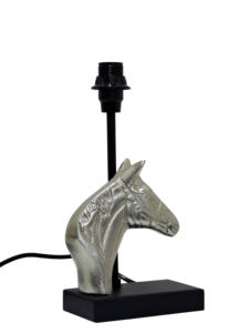 Base de Lámpara de Mesa con Cabeza de Caballo Plateada, Elegante Lámpara de Escritorio Decorativa de Aluminio con Diseño Ecuestre para Decoración del Hogar y Adornos de Sala de Estar - Product Image 3
