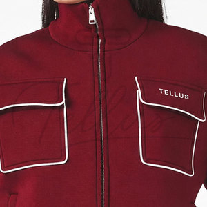 Chaqueta Bomber de Primera Calidad para Mujer, Chaqueta Bomber Personalizada de Invierno, Resistente al Viento, Informal - Product Image 5