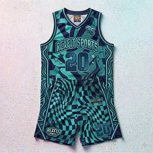 Ensemble d'uniformes de basketball personnalisés pour hommes et adultes, maillot respirant imprimé avec nom, numéro et logo d'équipe, couleurs jaune et vert - Product Image 2