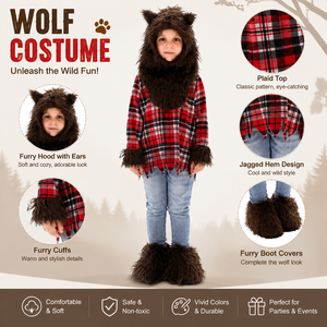 Costume de Cendrillon <span class=keywords><strong>et</strong></span> du <span class=keywords><strong>loup</strong></span> pour enfants Baige, tenue de cosplay de conte de fées, costume de scène pour Halloween - Product Image 2