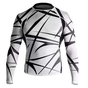 Camiseta de Compresión Deportiva Personalizada para Hombre, Manga Larga, Estampada, Unisex, Spandex/Poliéster 220g, Transpirable, OEM - Product Image 2