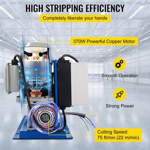 Macchina spelafili portatile da 18 AWG 1 "OD 11 canali 10 lame strumento automatico 75 piedi/minuto - Product Image 3