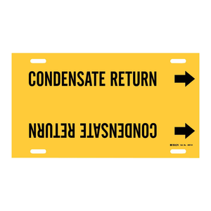 Marqueur flexible Brady pour tuyau de retour de condensat, fixation par clip/sangle, 10 po H x 32 po L, pour la signalisation des conduites industrielles - Product Image 1