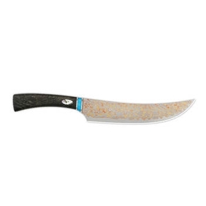 Cuchillo de Cocina Estilo Carnicero con Hoja Curva y Patrón de Damasco en Cobre, Mango Decorativo, Cuchillo Profesional para Preparación de Alimentos - Product Image 3