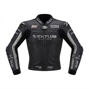 Men’s Cowhide Leather <b>Racing</b> <b>Jacket</b>/Chaqueta MotoCP Style CE Level 2 Armor Motorcycle Track Riding Protective Gear CE - Product Image 1
