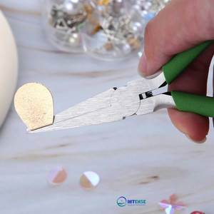 Mini Stainless Steel Needle Nose Pliers with <b>Thin</b> Serrated Jaws for Precise Jewelry Making <b>Wire</b> Looping Beading Fine Craft Work - Product Image 3