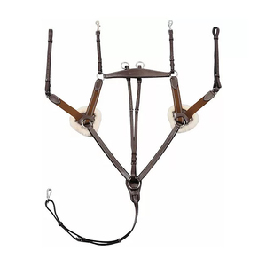 Polo Breastplate Genuine Leather Padded Adjustable Equestrian Tack Durable Control Riding Support Comfortable Training Outdoor - Product Image 2