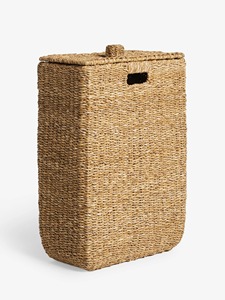 Dark Natural Seagrass Slimline Laundry <b>Basket</b> Handmade <b>Storage</b> <b>Basket</b> Wholesale eco-friendly Made in Viet Nam - Product Image 5