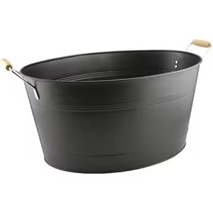 Modern Design Metal Ice Beverage Tub Stainless Steel Party Cooler Bucket Wine Beer Chiller Tub <b>Table</b> Use - Product Image 5