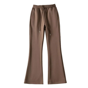 Pantalon de survêtement pour femme, coupe droite, en mélange de coton, prix usine OEM, fournisseur en gros - Product Image 5