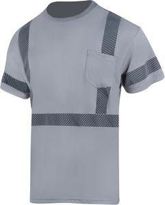 เสื้อทำงานสีส้มสะท้อนแสงสำหรับทุกเพศ ยี่ห้อ RELICSTAR CARPORATION ผลิตจากโพลีเอสเตอร์ มีแถบสะท้อนแสง กระเป๋าเสื้อแบบแข็ง ชุดยูนิฟอร์มนิรภัย - Product Image 3