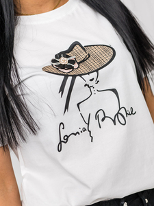 เสื้อยืดคอกลมพิมพ์ลายสำหรับผู้หญิง คุณภาพสูง ตัดเย็บตามสั่ง ทรงเข้ารูป แขนสั้น ไซส์ใหญ่ ระบายอากาศได้ดี แห้งเร็ว เป็นมิตรกับสิ่งแวดล้อม - Product Image 4