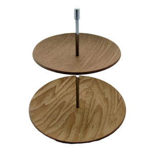 Soporte para Pastel de Madera y Metal de Diseño Superior, 3 Niveles, Acabado Marrón, para Hogar, Bodas, Fiestas de Cumpleaños, Herramientas para Pasteles - Product Image 2