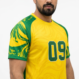 Conjunto de Camiseta de Fútbol Personalizada Amarillo Verde, Unisex, Manga Corta, Cuello Redondo, Sublimada, Absorbe la Humedad, Número de Equipo 29, Corte Atlético, 100% - Product Image 2