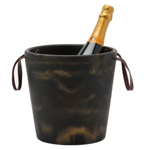 Seau à glace en résine robuste pour vin rouge et blanc, seau à glace en résine pour bouteille de champagne, collection artisanale - Product Image 1