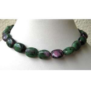 Perles de pierres précieuses en zoïsite rubis naturel, lisses et ovales, pour la fabrication de bijoux, en vrac - Product Image 2