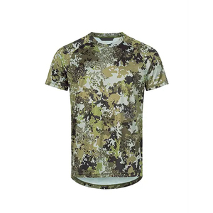 Men's Lightweight Breathable Soft Shell Hunting Outdoor Sports T-Shirt with <b>Woodland</b> Pattern - Product Image 1
