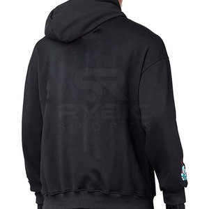 Sweat à capuche en tissu polaire à motif personnalisé, broderie pour homme, vêtements urbains confortables pour hommes, vente chaude en stock - Product Image 4