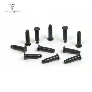 หมุดยึดแบบหัวแบนสีดำชุบสังกะสี สแตนเลสแท้ พร้อมฝาปิดปลาย  ได้รับการรับรองมาตรฐาน ISO สำหรับชุดประกอบที่ปัดน้ำฝนรถยนต์ - Product Image 1