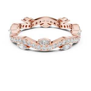 Bague Éternité Femme en Argent 925 avec Moissanite, Taille Ronde Brillante, Sertissage Pavé, Bijou de Mariage Classique - Product Image 5