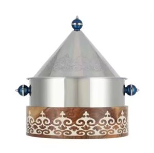 Premium Geometric Enamel Food <b>Warmers</b> Satin Finish Modern Casseroles with Metal Stand Hotpot for Wedding <b>Buffet</b> - Product Image 3