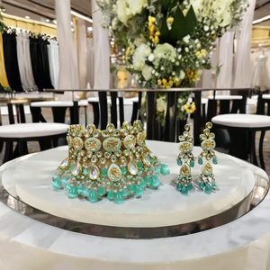 Conjunto de collar AD/joyería elegante AD/conjunto de collar de moda Kundan para mujeres y niñas producto a granel - Product Image 1