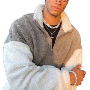 Otoño Invierno hombres Retro Casual Pullover sólido de gran tamaño Sudadera con capucha suave cálido Streetwear sudadera de lana de ganchillo ecológico - Product Image 5