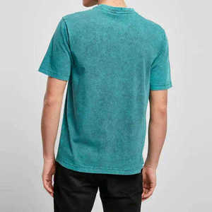 เสื้อยืดคอตตอนวินเทจผู้ชายทรงคลาสสิค ล้างสีแบบแอซิดวอช คุณภาพสูง คอกลม เนื้อผ้าหนาแต่เบา ระบายอากาศได้ดี สไตล์สตรีทแวร์ ขายส่ง - Product Image 5