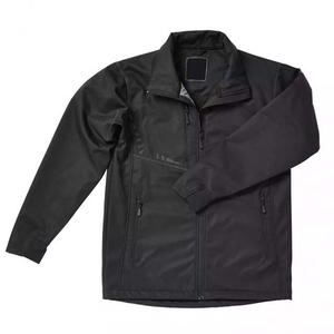 New Custom Design Autumn Men's Canvas Stand Collar Softshell <b>Jacket</b> For Men <b>Zip</b>-<b>Up</b> <b>Jacket</b> with Front Logo - Product Image 2