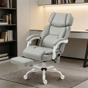 Sedia da Ufficio Grigio Chiaro con Funzione Massaggio per Lavoro al Computer - Product Image 2