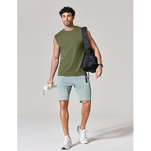 Breathable <b>Men</b> Tank Top Shirts 270 Grams Anti-pilling Pure Cotton Ribbed Sleeveless Top Tank Shirts <b>Mens</b> <b>Singlets</b> Tank Tees - Product Image 5