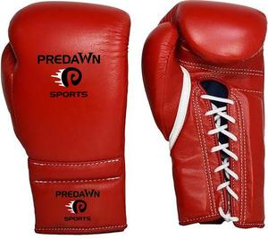 Guantes de Boxeo de Piel de Vacuno Profesionales Personalizados de 16 oz para Hombres Adultos, con Cordones, Ponderados, Hechos de Cuero PU PREDAWN - Product Image 1