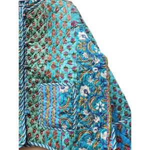 Chaqueta de retazos de algodón acolchado Burfi hecha a mano india, recién llegados, abrigo de invierno de algodón, chaqueta cómoda Unisex de estilo bohemio - Product Image 3