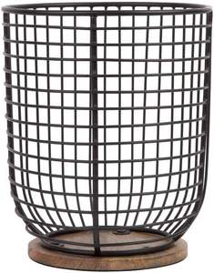 Diversified Twist Round Utensil Holder Matte Black Metal Kitchen Organizer for Spoons Spatulas Cutlery Storage - Product Image 4