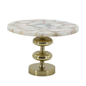Hardly Manufactured Unique <b>White</b> Marble Display <b>Cake</b> <b>Stand</b> Kitchen Appliance Pedestal Brass Base New Sale Wood Material <b>Cake</b> - Product Image 1