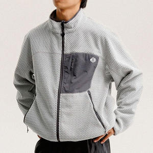 Men Fleece Zip Up <b>Jacket</b> Outdoor <b>Pattern</b> Sherpa Style Streetwear Warm Winter <b>Jacket</b> Custom Logo OEM Private Label Manufacturer - Product Image 5
