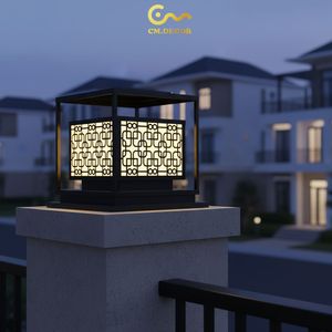 Outdoor <b>Post</b> Lamp Inox Steel 3500K Warm White AC 220V for Villa Fence Gate Column Decorative <b>Light</b> Modern - Product Image 2