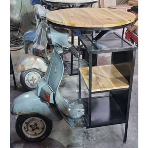 Reproduction Scooter <b>Bar</b> <b>Table</b> Vintage Old Scooter Wood Cabinet Furniture Industrial Style Bulk Wholesale Export Supplier - Product Image 2