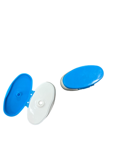 OEM/ODM Custom Oval Plastic Flip Top Cap 2-Color Cosmetic <b>Bottle</b> Closure Snap On Shampoo <b>Squeeze</b> Tube Lid - Product Image 4