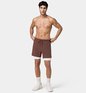 <b>Men</b>’s Dual Layer Athletic <b>Shorts</b> with Inner <b>Compression</b> Liner, Breathable Sports Training <b>Shorts</b>, Elastic Waistband Gym Running - Product Image 6