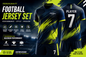 Conjunto de Uniforme de Fútbol Personalizado, 100% Poliéster, Transpirable, de Secado Rápido, para Entrenamiento, Diseño Retro para Adultos, con Pantalones Cortos - Product Image 4