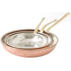 Sartén de Cobre Resistente con Mango de Latón, Acabado Martillado, para Chefs Profesionales y Cocina Casera - Product Image 4