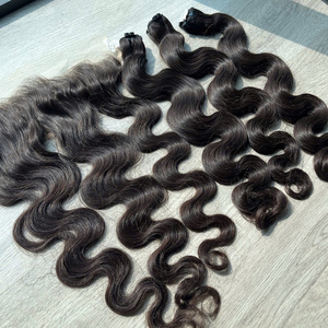 Venta al por mayor 100% de alta calidad para extensiones de cabello de color natural Onda del cuerpo Cabello humano vietnamita tejido extremos dibujados dobles - Product Image 1