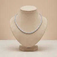 Exquisito Collar de Cadena con Diamantes Cultivados en Laboratorio, con Brillo Gradual, Joyería Fina Chapada en Oro, Certificado IGI, Estilo Hip Hop, Tipo Tenis