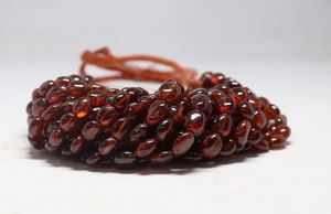 Natural Hessonite <b>Garnet</b> Smooth Oval Beads 6x8MM <b>Garnet</b> Gemstone Beads For Jewelry Making Supplies From Indian Wholesaler Bulk - Product Image 6