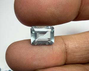 Piedra Preciosa de Aguamarina Natural, Corte Esmeralda, Facetada, Tamaño Libre |   Piedra de Aguamarina Azul Suelta para Joyería y Venta al por Mayor - Product Image 2