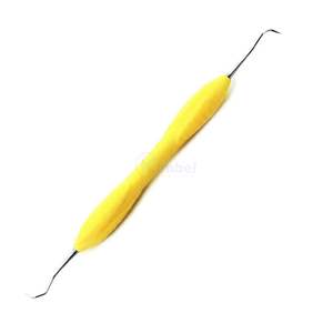 Juego de 5 Piezas de Raspadores Dentales con Mango de Silicona Amarilla, Instrumentos Periodontales de Acero Inoxidable con Agarre Ergonómico para Clínica - Product Image 3