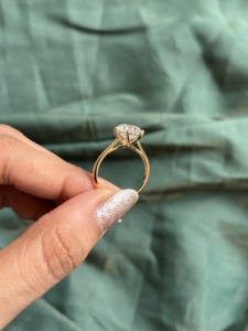 Anillo de Diamante Tallado en Oro Amarillo de 14K, Cultivado en Laboratorio, Certificado IGI, Joyería Elegante, Diseño Atemporal, Brillo Natural, Anillo de Compromiso, Oro Estilo Sty - Product Image 6